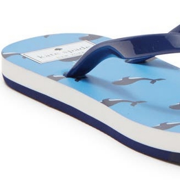NEW Kate Spade Feldon Flip Flop in Whale Print - Picture 3 of 16